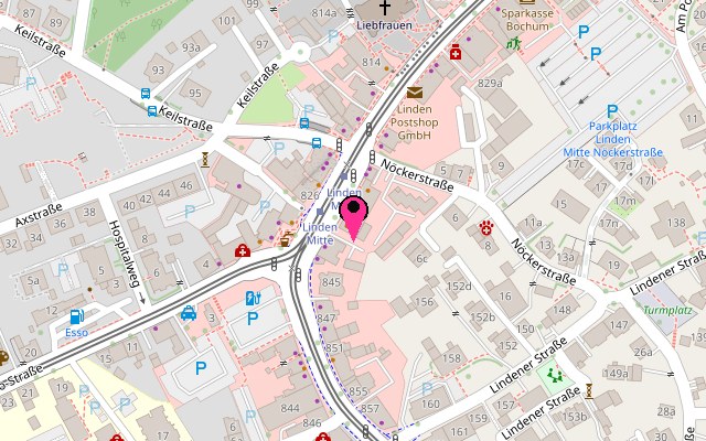 Lagekarte: #Hashtag Döner, Hattinger Straße 839, 44879 Bochum-Linden